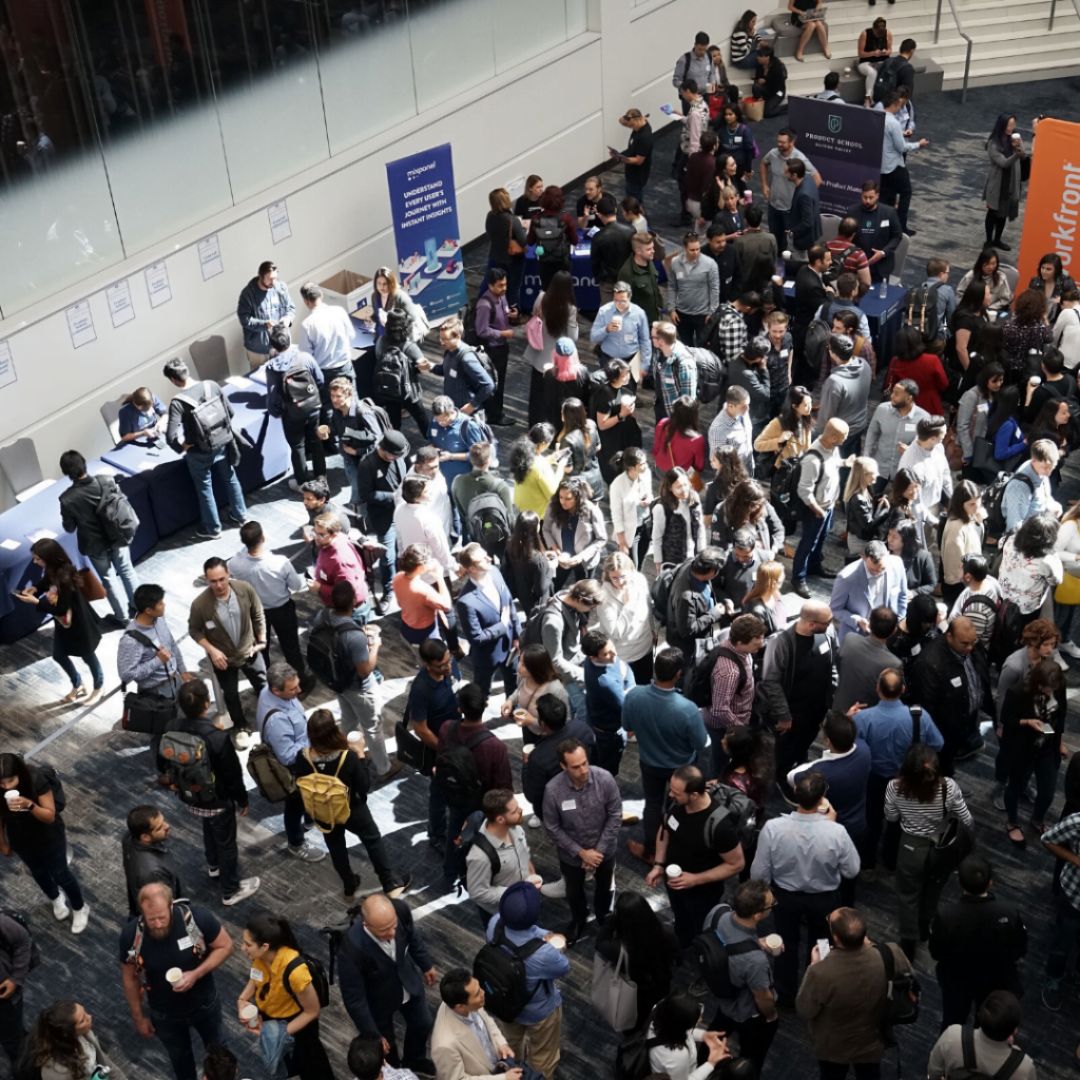 A large group of people at a conference