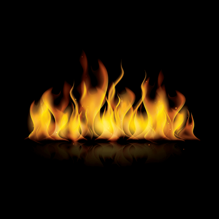 Flames against a black background symbolizing passion and intensity, relevant to entrepreneurial growth and leadership themes.