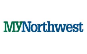 MYNorthwest logo, representing media coverage of Kristen David and her business, Upleveling Your Business.