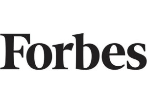 Forbes logo representing media recognition and authority in business, featured in the context of Kristen David's coaching and mentoring services.
