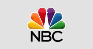 NBC logo featuring multicolored peacock design, representing media and broadcasting presence of Kristen David in her business, Upleveling Your Business.