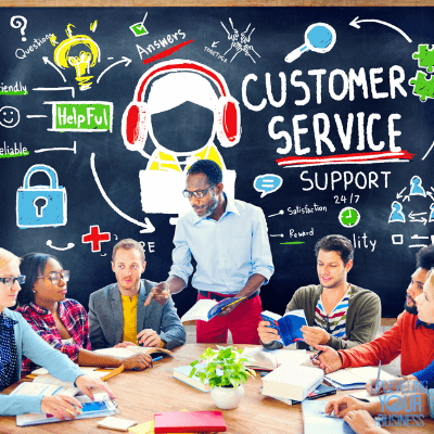 Group of customer service team